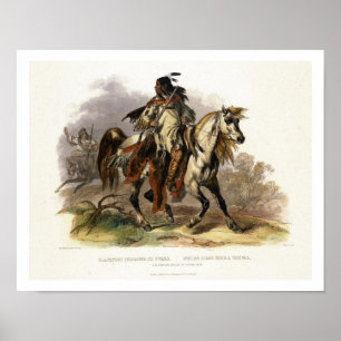 Pôster Um indiano Blackfoot a cavalo, chapeia 19 do Vol
