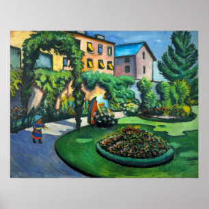 Poster Um Jardim, Gartenbild de August Macke, Arte Antiga