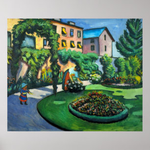 Poster Um Jardim, Gartenbild de August Macke, Arte Antiga