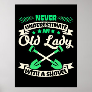 Poster Um Jardim Velho Com Uma Pá