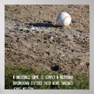 Poster Um jogo de basebol é…