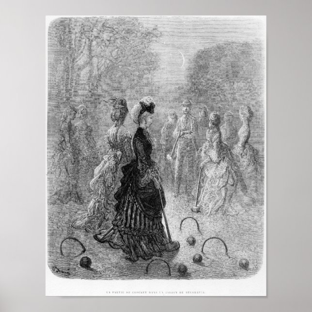 Pôster Um jogo de croquete (Frente)