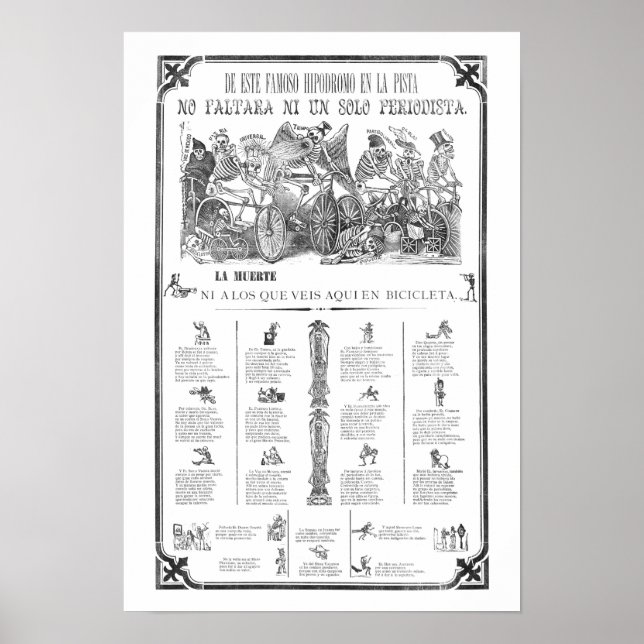 PÔSTER UM LADO "CALAVERA" DE JOSE GUADALUPE POSADA (Frente)