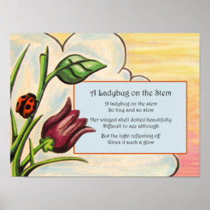 Pôster Um Ladybug no Stem