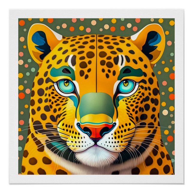 Pôster Um Leopardo Mudando Suas Manchas (Frente)