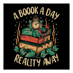Pôster Um livro por dia mantém a Realidade longe