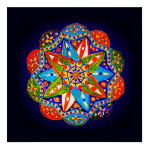 Pôster Um mandala vibrante