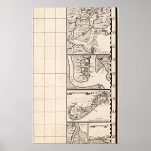 Pôster Um mapa do Império Britânico na folha 12 de