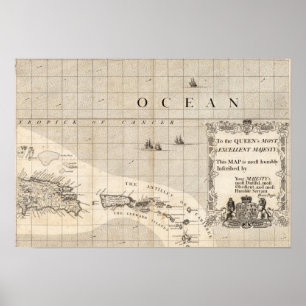 Poster Um mapa do Império Britânico na folha 15 de