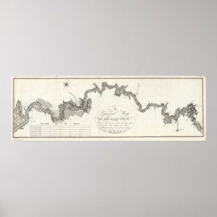 Poster Um mapa geral do rio Ohio