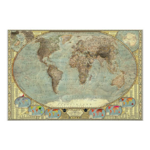 Pôster Um Mapa Mundial de Estereótipos