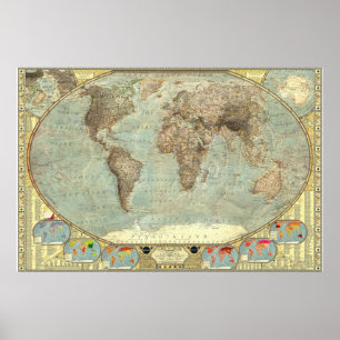 Poster Um Mapa Mundial de Estereótipos