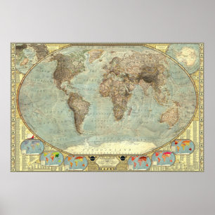 Poster Um Mapa Mundial de Estereótipos