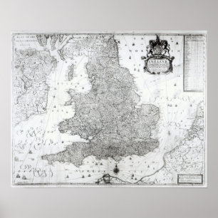 Pôster Um mapa novo do reino de Inglaterra