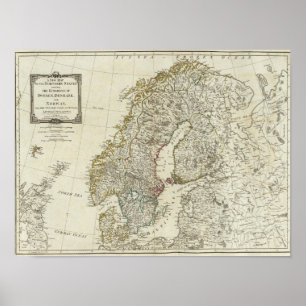 Pôster Um mapa novo dos estados do norte