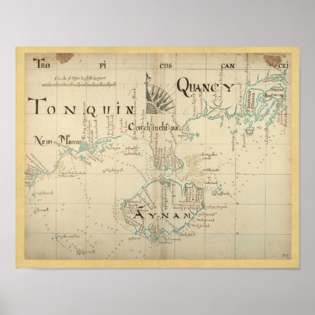 Poster Um Mapa Pirata Autêntico 1690 (Frente)