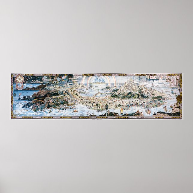 Poster Um Mappe Anciente da Fairyland (Frente)