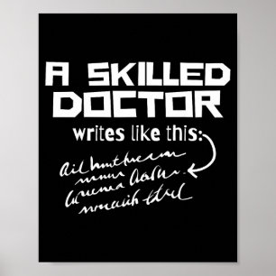 Poster Um médico habilidoso escreve como esta piada de ca
