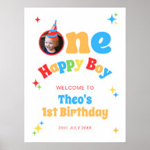 Um Menino Feliz Diversão Aniversário de 1 Ano Sina