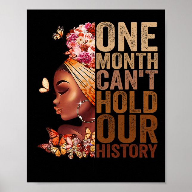 Poster Um mês não pode manter nossa história Melanin Afri (Frente)