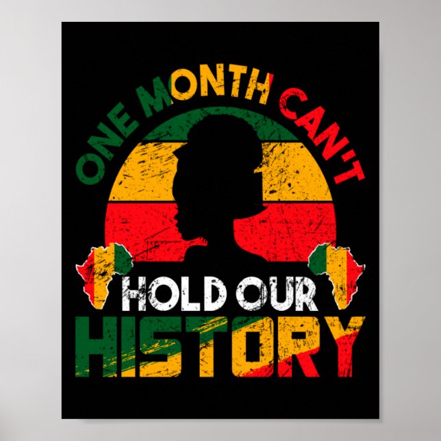 Poster Um Mês Não Pode Segurar Nossa História Africano Pr (Frente)
