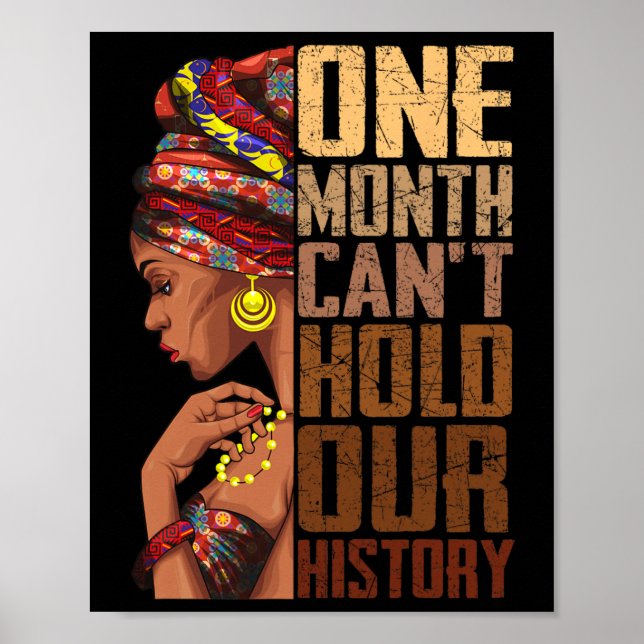 Poster Um Mês Não Pode Segurar Nossa História Melanina Af (Frente)