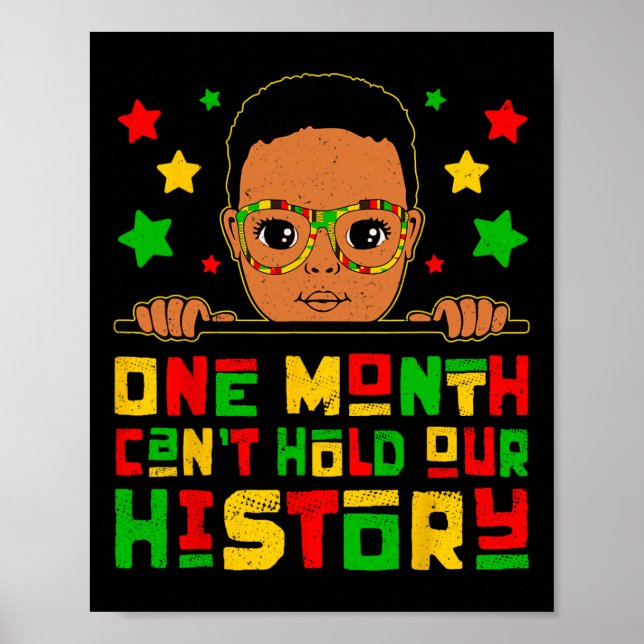Poster Um Mês Não Pode Segurar Nosso Pequeno Afro da Hist (Frente)