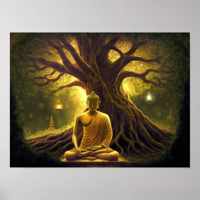 Poster Um momento de esclarecimento: Meditação Buda (Frente)