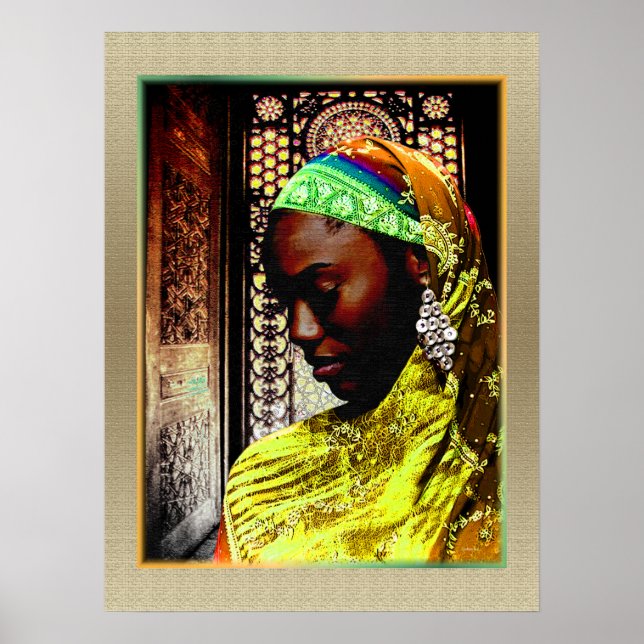 Poster Um momento de oração - étnico (Frente)