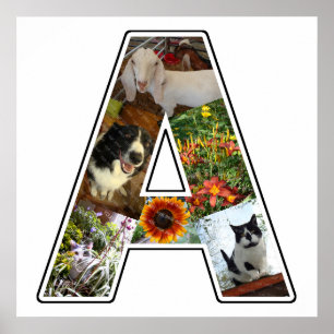 Poster Um Monograma Cria Sua Própria Colagem Personalizad