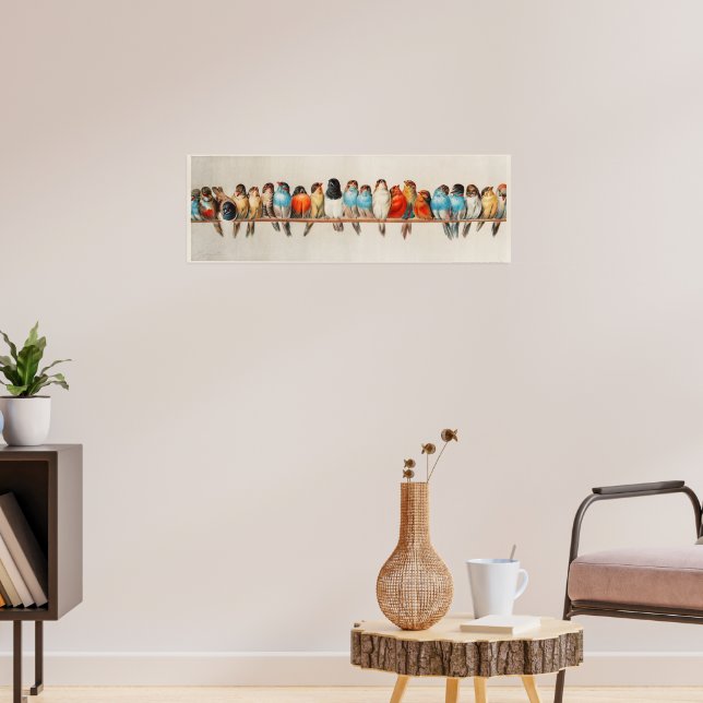 Poster Um monte de aves remix (Sala de Estar 3)