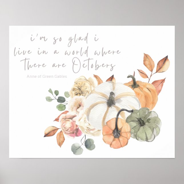 Poster Um mundo de outubro outono (Frente)