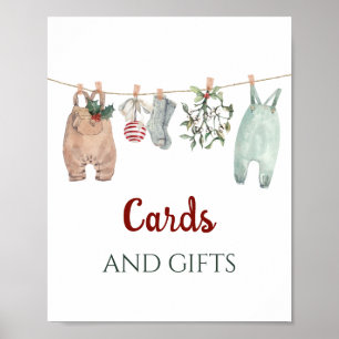 Poster Um Natal Alegre Roupas Cartões e Presentes