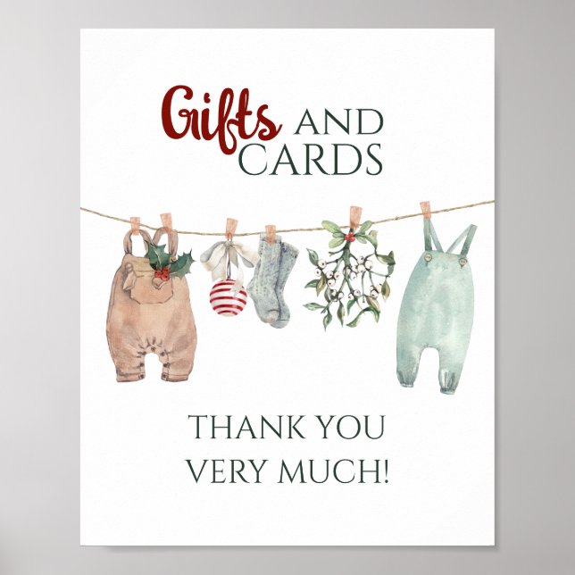 Poster Um Natal Alegre Roupas Presentes e Cartões  (Frente)