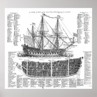 Pôster Um navio de guerra