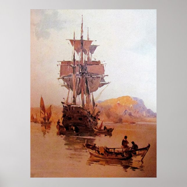 Pôster um navio no mar 06 (Frente)