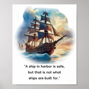 Poster "Um navio no porto é seguro.