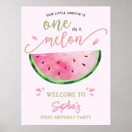 Poster Um no Melon Watermelon Birthday Welcome