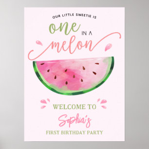 Poster Um no Melon Watermelon Birthday Welcome
