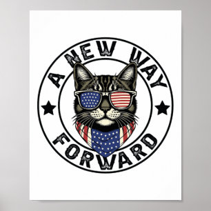 Poster Um novo caminho para Kamala Harris 2024 Gato sem f