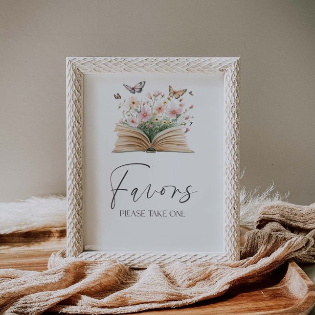 Poster Um Novo Capítulo Chá de fraldas De Storybook Favor (Criador carregado)