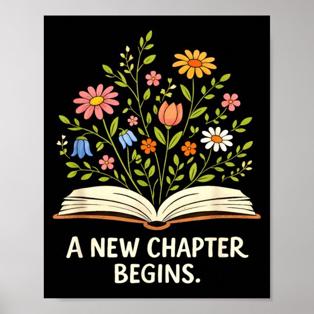 Poster Um novo capítulo começa inspirando leitores biblio (Frente)
