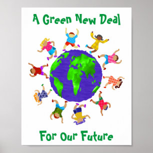 Poster Um novo contrato verde para nosso futuro