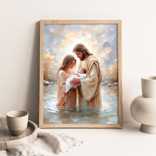 Poster Um Novo Crente, Arte Cristã, Jesus com Mulher