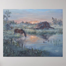 Poster Um Novo Dia - Pintura de cavalo