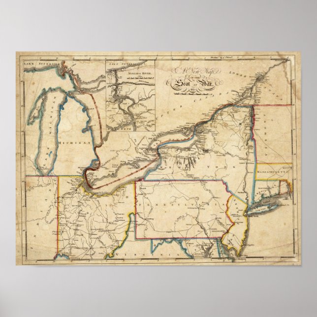 Pôster Um Novo Mapa Do Lugar Da Guerra (Frente)