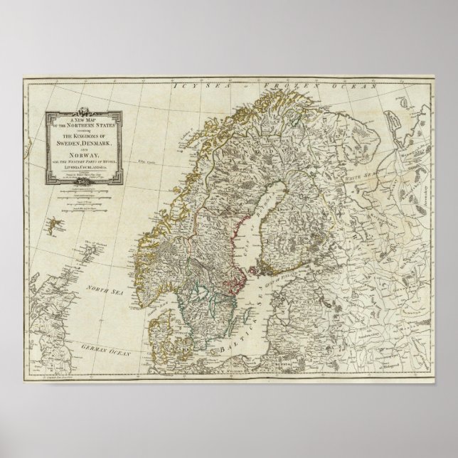 Pôster Um novo mapa dos Estados Nortes (Frente)