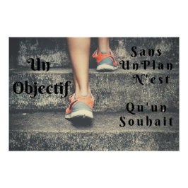 Pôster “Um Objectivo” Cartaz Mural Citação Positiva