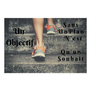 Pôster “Um Objectivo” Cartaz Mural Citação Positiva