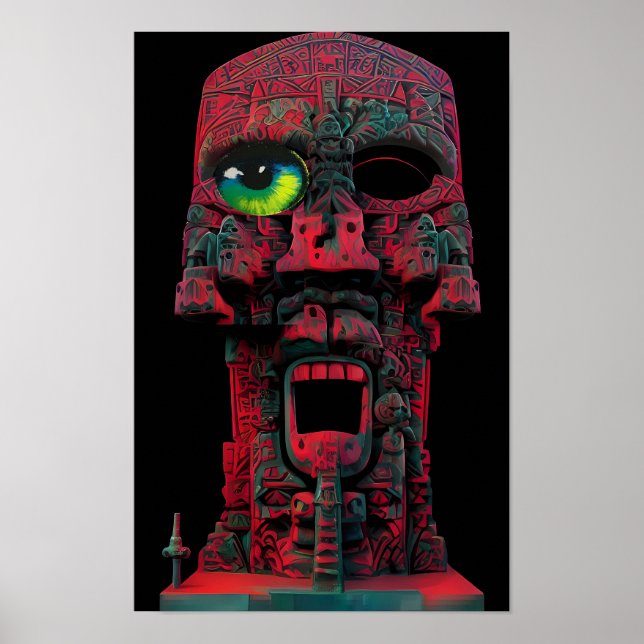 Poster Um Olhado Deus Ken Gage Fantasy Tiki (Frente)